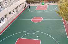 亚强体育施工案例:丙烯酸篮球场施工YQ-003,