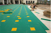亚强体育施工案例:悬浮式网球场地板
